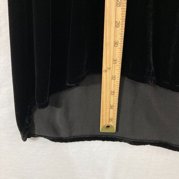 Cut Loose Tunic Large Black Velvet Silk Blend Soft Oversized Comfy Minimalist - Picture 5 of 9